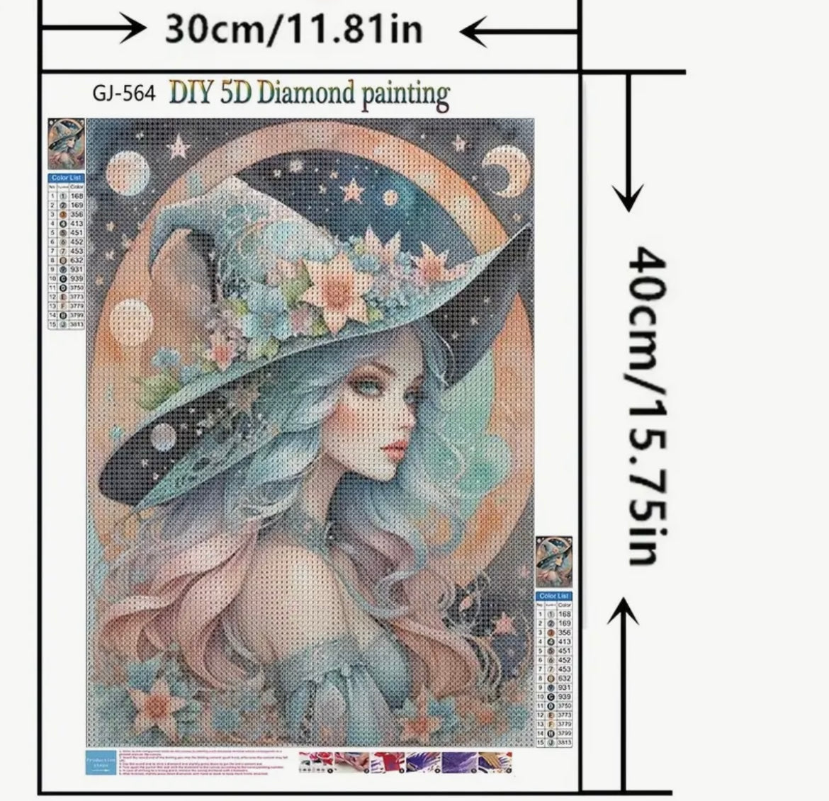 30x40cm The Witch Diamond Art Painting Kit
