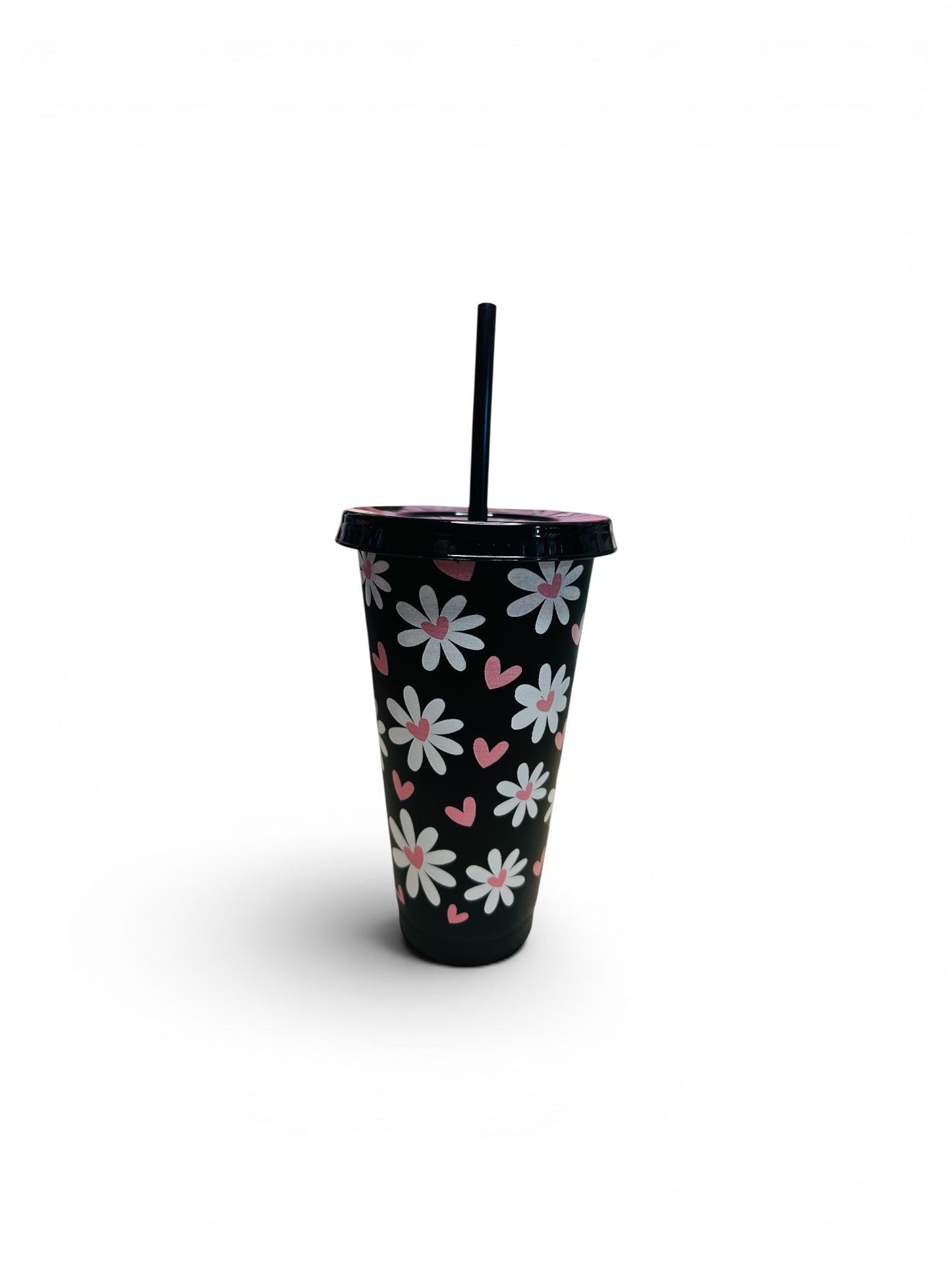 24oz Black Daisy Cold Cup